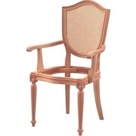 Resim Bendegan Hasırlı Kupa Tornalı Kollu Sandalye 