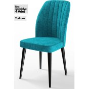 Resim Canisa Concept Canisa Etra Serisi Gürgen Ayaklı Sandalye , 4 Adet , Ayaklar Siyah 