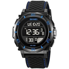 Resim Rogfer Skmeı 2099 Çok Fonksiyonlu Erkekler Açık 50m Su Geçirmez Aydınlık Dijital Bilek Saati Mavi Çok Renkli Çok Renkli 