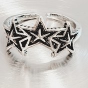 Resim Kadınlar için A Pentagram Yıldız Şeklinde Açık Yüzük, Bayram, Ramazan için Hediye 