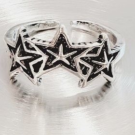 Resim Kadınlar için A Pentagram Yıldız Şeklinde Açık Yüzük, Bayram, Ramazan için Hediye 