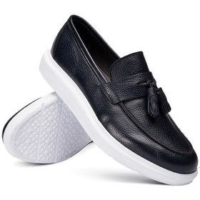 Resim Deery Hakiki Deri Lacivert Comfort Erkek Loafer Lacivert 