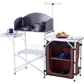 Resim Madfox Luxi Katlanır Portatif Kamp Mutfağı Masası Siyah 