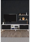 Resim Moonlife Zümrüt Tv Ünitesi Beyaz Siyah 