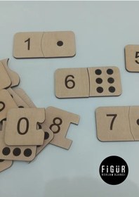 Resim özgürce Ahşap Sayı Kartları Montessori Eşleştirme Bulmacası, Eğitici ve Eğlenceli Etkinlik 