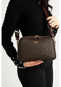 Resim Just Polo Jp Polo Kadın Orijinal Ayarlanabilir Askılı Şık Omuz Çantası Shopper Ebat: 16 X 26 Cm Kahverengi 