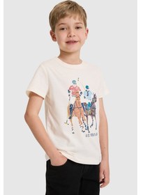 Resim U.s. Polo Assn. Erkek Çocuk Krem Tişört 50327028-vr071 