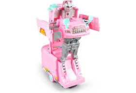 Resim Hyd Sevimli Pembe Dönüşebilen Okul Otobüsü Trasformace Robot Pilli Işıklı Müzikli Araba 
