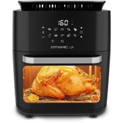 Resim Dynamic Life Turner 12L. Tepsili, Tavuk Çevirme Ve Şiş Kebap Özellikli Airfryer Siyah 