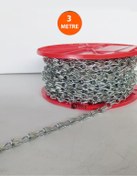 Resim Etsylight Florasan Zinciri, Çift Kanca Zincir- 3 Metre - Nikel Renk 