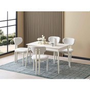 Resim Bluma Mutfak Masa Takımı Beyaz - Gri 