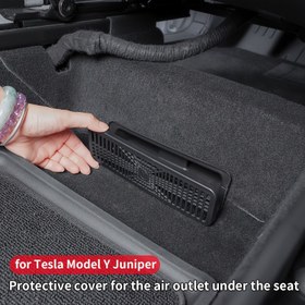 Resim For TESLA Model Y Koltuk Kemeri Hava Kanalı Maskesi için Uygun, Model 3 AC Kanal Kapakları ABS Malzeme ile, Kolay Snap-On Kurulum, Bir Çift 
