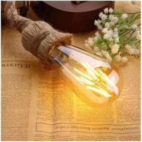 Resim Lidyahan Store 8W Rustik LED Ampul ST64 E27 Amber 