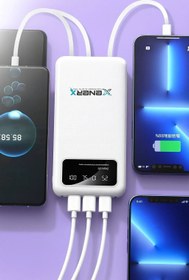 Resim Shopwave Enerx ENR-P20DC 20000 mAh 2.1 Amper Dahili Kablolu Powerbank Siyah (5047) 