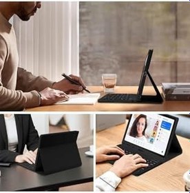Resim Fogy Galaxy Tab A9+ Plus 11 İnç Sm-X210 ile Uyumlu Çıkarılabilir Bluetooth Klavyeli Klavye Kılıfı, Koyu Yeşil 