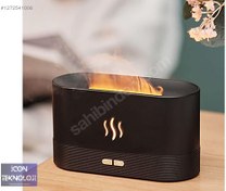 Resim Alev Işıklı Aromaterapi Hava Nemlendirici Geniş Oval 