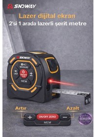 Resim Sndway Sw-tm60a Lazer Mesafe Ölçerli Şerit Metre 5 Metre 