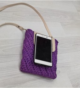 Resim Kevser nur tuhafiye El Örgüsü Telefon Çantası, Mini Bag 
