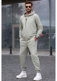 Resim Madmext Mint Yeşili Kapşonlu Basic Eşofman Takımı 5908 Mint Yeşili 