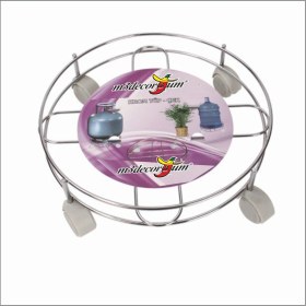 Resim M3 Decorium 4 Tekerlekli Paslanmaz Çelik Araba Rafı 