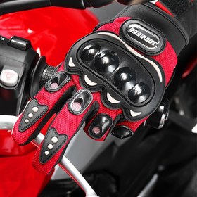 Resim HEROBIKER Yazlık Nefes Alabilir Motosiklet Eldivenleri Erkekler & Kadınlar İçin - Dokunmatik Ekran Parmakları, Ayarlanabilir Bilek Kapatma, Kırmızı/Siyah Renk, Bedenler M-XXL, Günlük Dış Giyim, Hava Akışını Artıran Tasarım 