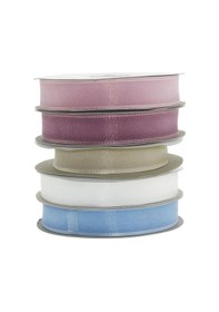 Resim 2,5cm X 45metre Kenarı Dikişli Organze Kumaş Kurdela 001 