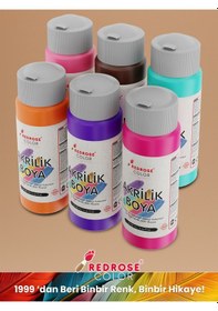 Resim Red Rose Fantazi Renkler Akrilik Boya 6'lı Set 6 x 60 ML 