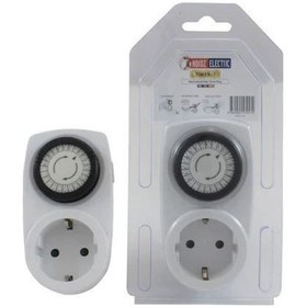 Resim Horoz Zaman Ayarlı Priz Mekanik Zaman Saati 