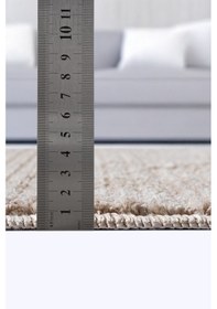 Resim Yalın Bukle Salon Halısı Hav Vermez Mutfak Halısı Çocuk Odası Halısı Koridor 5579 Gri Bej Bej 