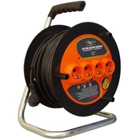 Resim Bylion 50 Metre Makaralı Seyyar Uzatma Kablosu 3x2.5mm - PMK-50325-F 