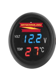 Resim Araç Voltmetre Termometre Usb 3in 1 Mavi-kırmızı 