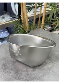 Resim Arow Çok Amaçlı Lüks Pirinç Süzgeci 27 Cm Tr-6985 Gri 