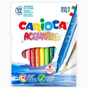 Resim Carioca Keçeli Boya Kalemi Acquarell Fırça Uçlu 12 Li 42747 