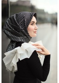 Resim Silk Home Twill Ipek Eşarp Siyah 11390-01 