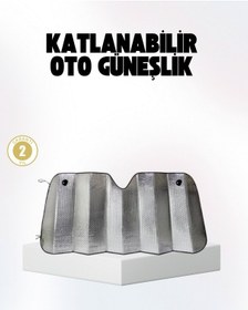 Resim Drnds Otomobil Güneşliği Katlanabilir Tasarım Ve Süngerli Isı Yalıtımı 