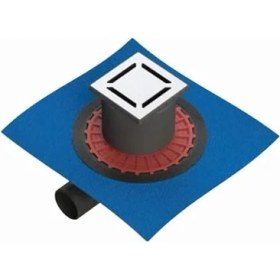 Resim Vitra V-Flow Kare 5607267 Yalıtımlı Duş Kanalı, Yandan Çıkışlı, 10X10 Cm, Dk 100 Kapak, Parlak Krom 