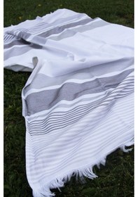 Resim %100 Pamuk 90x150 Cm Desenli Çizgili Plaj Havlusu Desen004 