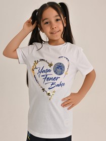 Resim Fenerbahçe Beyaz Tribün Yaşa Fenerbahçe Varak Çocuk Tshirt - Beyaz / 14 