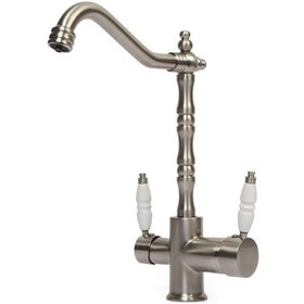 Resim Faumix Inox Renkli 3 Yollu Arıtma-Sıcak-Soğuk Su Mutfak Bataryası 