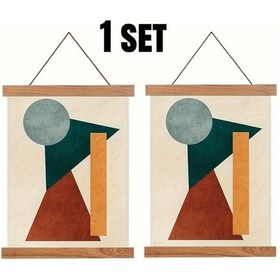 Resim Gaojunshop01 Tikak 50 Cm Ahşap Manyetik Poster Pano Ve Tablo Asma Klips Seti 