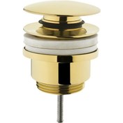 Resim A4514923 Lavabo Yuvarlak Süzgeci Aç Kapa Basmalı Altın 