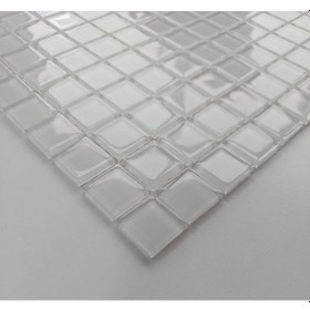 Resim Beyaz Kristal Cam Mozaik 