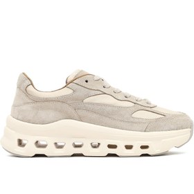 Resim Derimod Kadın Bej Bağcıklı Kalın Tabanlı Deri Sneaker 25AFD142014 