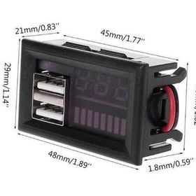 Resim Akü Kapasite Göstergesi Voltmetreli Ve Usb Çıkışlı-4501 