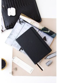 Resim A5 Bullet Journal Noktalı Defter 140 Gr. 80 Yaprak Deep Charcoal Siyah 