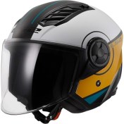 Resim Ls2 Airflow 2 Cover Açık Kask Beyaz - Gold - Siyah 