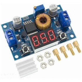 Resim Sanec XL4015 Dijital Ekranlı Dc-Dc Ayarlanabilir Gerilim Düşürücü - Voltmetre 