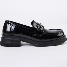 Resim Siyah Tokalı Kalın Taban Kadın Loafer Lfr-0025 Siyah 