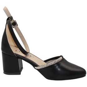 Resim Celira Siyah Kadın 5 Cm Kalın Topuklu Ayakkabı Siyah 