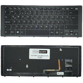 Resim Notespare Sony Ile Uyumlu Vaio Svf15n1l2es, Svf15n1m2r, Svf15n1n2e Notebook Klavye Işıklı Siyah Tr 